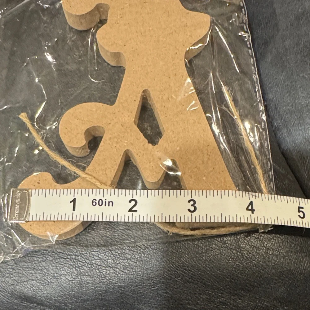 Christmas House Brown Ornament Letter A